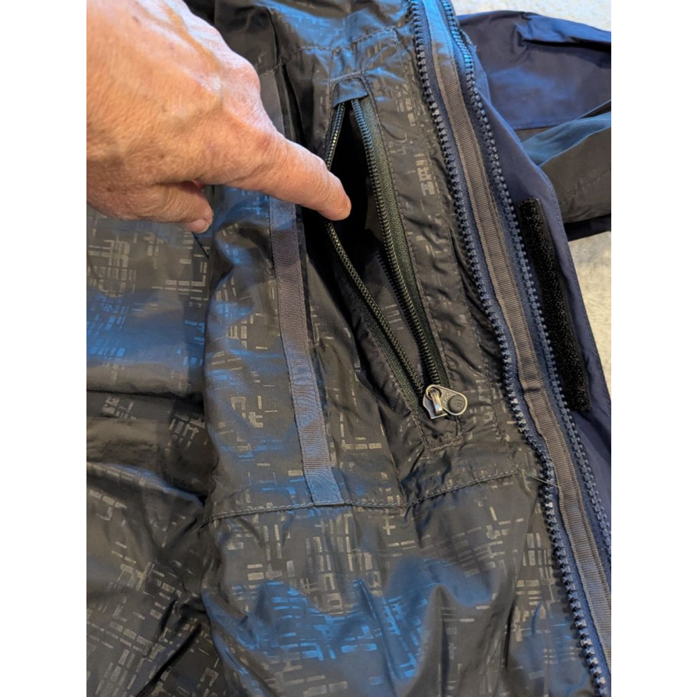 Men's The North Face Performance Jacket L Navy Black HyVent - Picture 10 of 16
